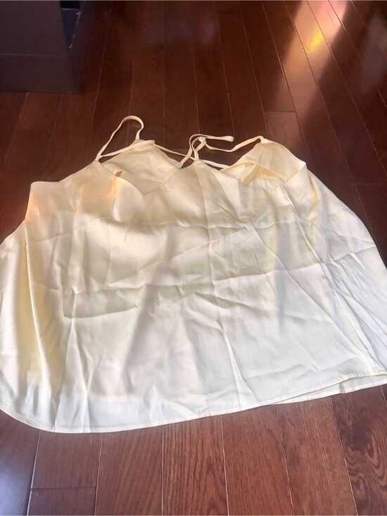 Tops - Cream Plus-Size Satin Cami